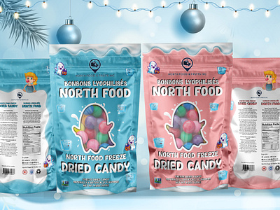 Freeze dried candy pouch packaging design baby food bag design bag packaging branding candy candy bag candy food candy shop design dry freez graphic design illustration label label design logo packaging pouch pouch packaging unick