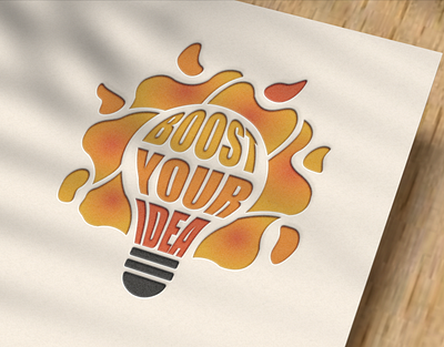 Boost Your Idea / Typography 2021 design fire graphic design idea illustration light bulb motivation typography vector