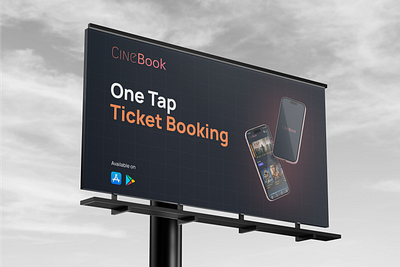 Cinebook Branding Hoardings billboard billboard design branding graphic design hoarding logo mobile application product display road hoarding