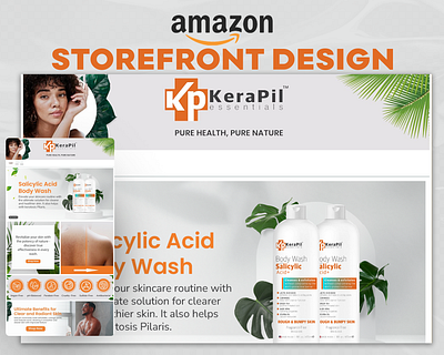 Amazon Storefront - Salicylic Body Wash/Skincare Brand amazon amazonstore amazonstorefront amazonstorefrontdesign branding design graphic design graphicdesign illustration listingimages photoshop