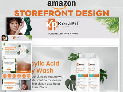 Amazon Storefront - Salicylic Body Wash/Skincare Brand amazon amazonstore amazonstorefront amazonstorefrontdesign branding design graphic design graphicdesign illustration listingimages photoshop
