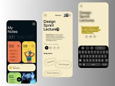 Notes Mobile App ui