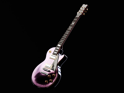 Guitar 3d 3d art 3d model animation blender cords cycles design electric guitar guitar music song visual