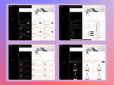 Profile pages design clean connections customer dashboard dashboard ui design minimal neo brutalism overview product design product pages profile profile pages retro design retro style user user pages visual design web design website ui