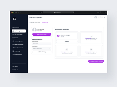 Documents Upload Screen For HR Admin Web app admin design hr minimal new trending ui user ux webapp
