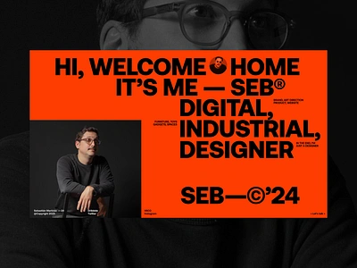 SEB® black portfolio red swiss typography ui ux website