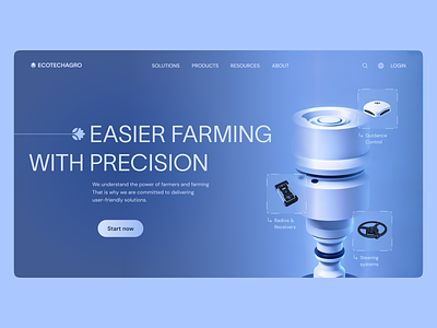 🌾 Revolutionizing Agriculture with IoT | Site Design design light interface mobile responsive simplicity usability ui user experience design user interface ux ui visual identity