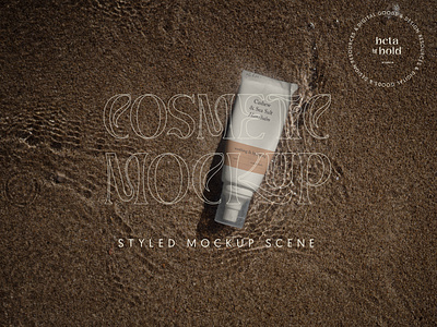Cosmetic Packaging Mockup | Skincare Branding Mockup | Ocean
