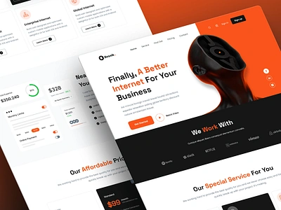 Internet service provider landing page design agency cyber attacks cyber security figma home page interactiondesign internet internet provider internet service landing page landingpage recruiting telecom ui ui design uiux vpn website web design website wifi