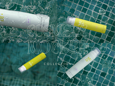 Cosmetic Packaging Mockup Collection Fluid | 4 Airless Pump Bott cosmetic business branding kit