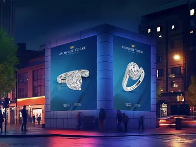 Monroe Yorke: Print Design and Billboard Ads Design adobe illustrator adobe photoshop advertising banner design diamonds display graphic design jewellry luxury poster print design