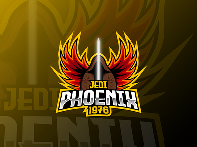 Jedi Phoenix 1976 (Mascot/ Esports Logo) adobe illustrator branding design esports logo gaming logo graphic design illustration logo mascot logo vector