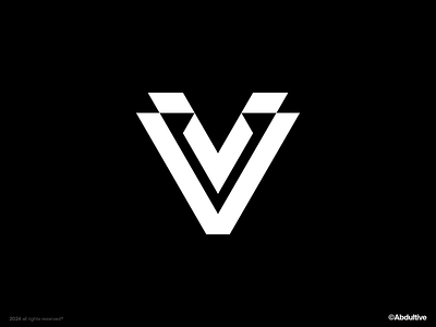 monogram letter V logo exploration .003 brand branding design digital geometric graphic design icon letter v logo marks minimal modern logo monochrome monogram negative space