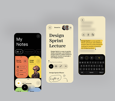 Day#7 Note-taking App app design branding daily challenge figma fonts app graphic design mobile app product design ui user centered design user flow ux