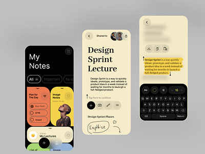 Day#7 Note-taking App app design branding daily challenge figma fonts app graphic design mobile app product design ui user centered design user flow ux