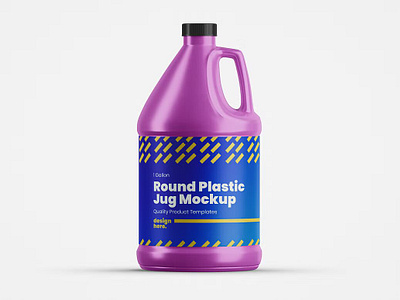 Plastic Jug Mockup blank bottle can cap clean container design gallon liquid handle illustration jug label milk mockup plastic plastic jug mockup product template chemical vector