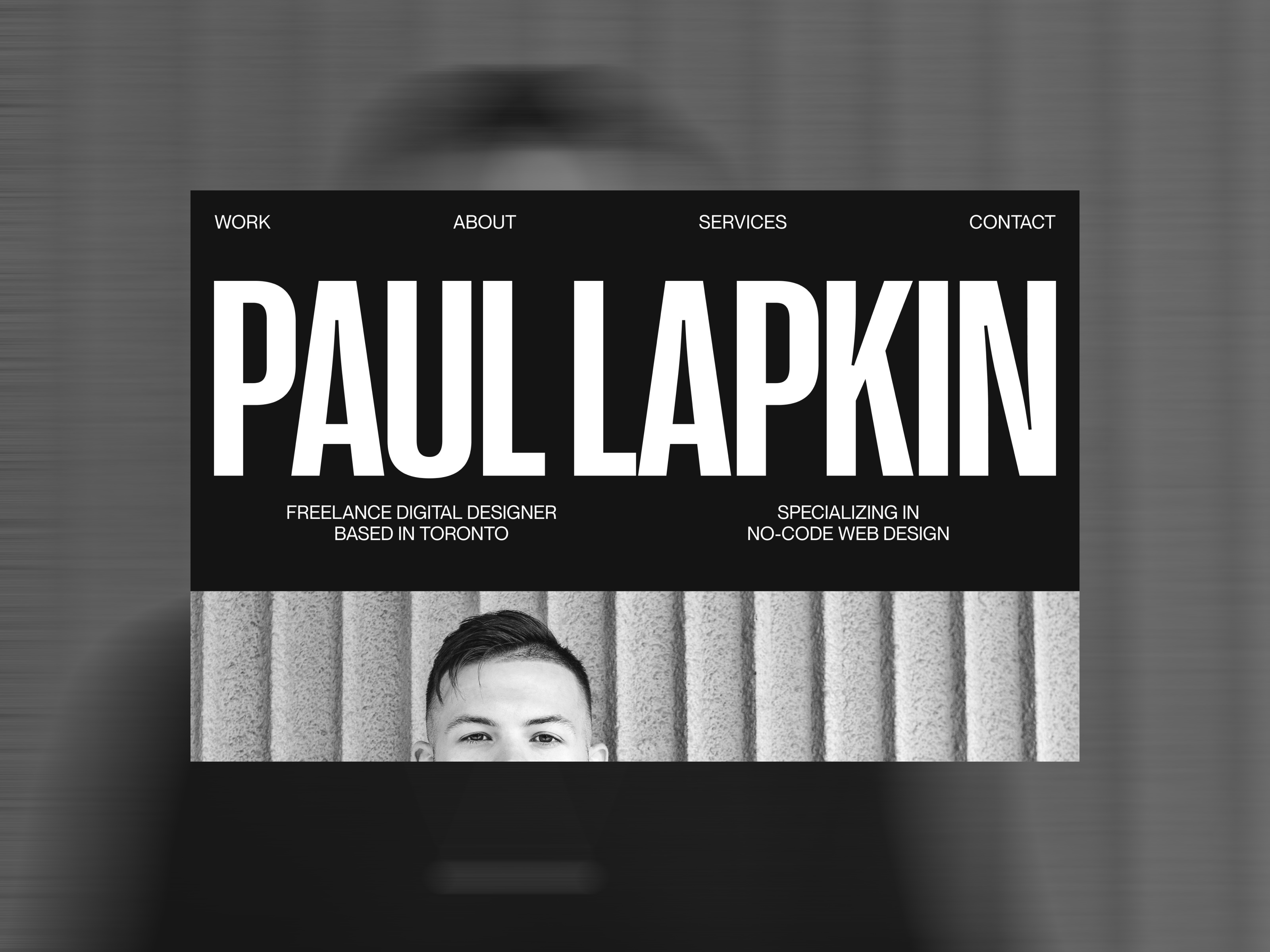 Designed By Paul® – Portfolio Site branding dark editorial framer freelance grid landing page large type layout no code portfolio type typography ui ux web website