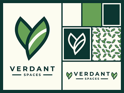 Verdant Spaces Brand Board adobe illustrator brand board brand guide branding design graphic design illustration logo vector visual identity