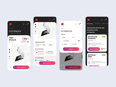 SFR challenge app mobile network phone ui
