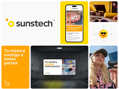 Sunstech Branding billboard branding e commerce ecommerce electronics icons mobile app orange shopping sun sunstech tech technology ui weather web design website yellow young people zumtak