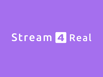 Logo for Stream4Real branding community building logo logo concept logo design logotype product logo software streaming service streaming software tech logo video cam video service