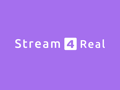 Logo for Stream4Real branding community building logo logo concept logo design logotype product logo software streaming service streaming software tech logo video cam video service