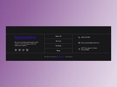 Dark Theme Footer dark theme design figma footer ui ui ux visual design web design