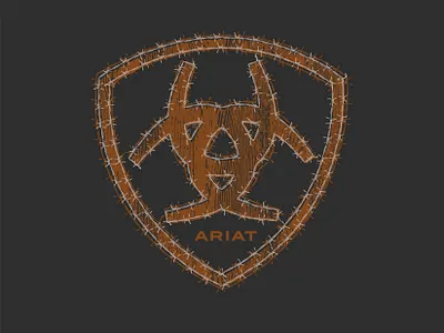 Western Wire Logo barbed wire branding cowboy graphic design illustration logo tee shirt western