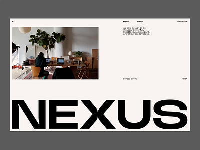 Nexus animation bold branding design digital editorial grid layout studio swiss typography web