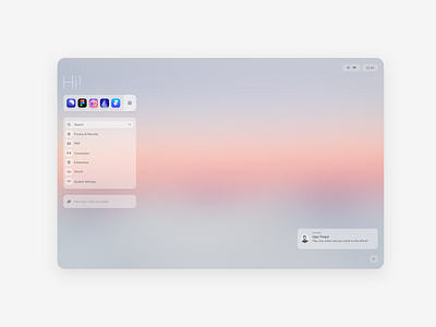Light OS Home screen design app branding design os ui ux