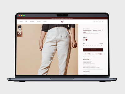 YOTO - clothing shop clothing design figma page shop ui ui design web website