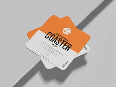 Free Square Coaster Mockup coaster