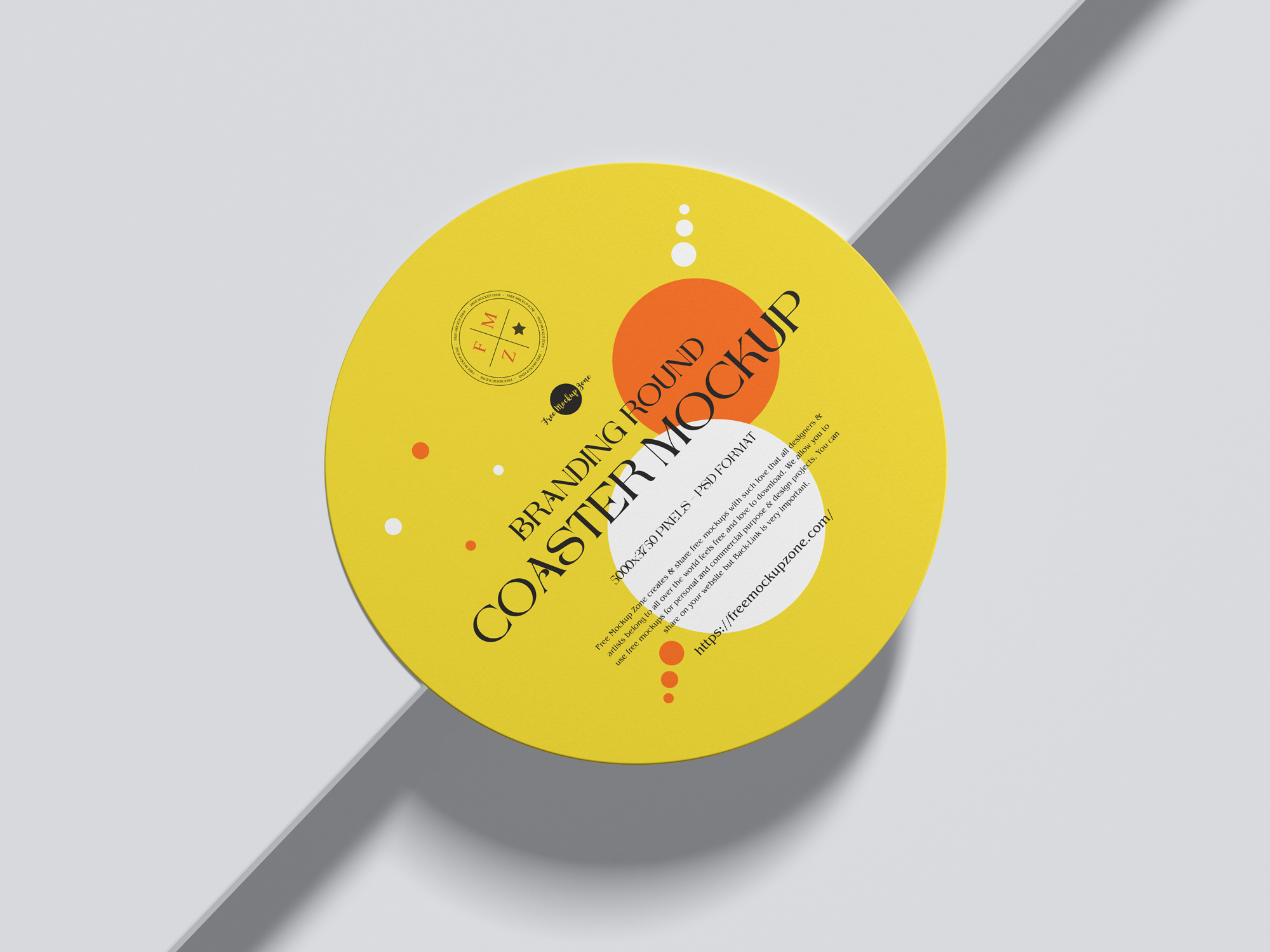 Free Round Coaster Mockup by Free Mockup Zone on Dribbble