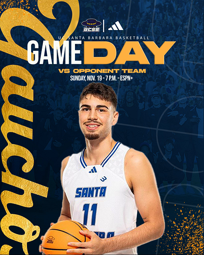 UC Santa Barbara Basketball Animated GIF animation branding graphic design motion graphics