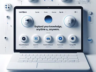 E-Learning Landing Page Design 3d animation branding design figma graphic design illustration landing page landing page design logo ui ui design ui ux ui ux design ux design vector web design website design