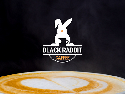Black Rabbit Caffee Logo branding design graphic design illustration logo rabbit rabbit logo ui uiux ux