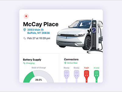 EV Charging Station Component animation app battery chargers charging connectors daretoshare24 design electric vehicles evs product design renewables saas startup ui ux web app
