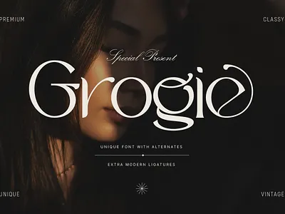 Grogie - Modern Serif Font branding display fonts logo modern modern font playfull sans serif serif typeface