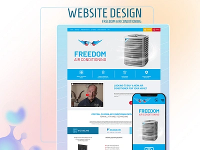 Website for Freedom Air. graphic design logo ui