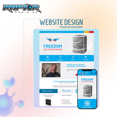 Website for Freedom Air. graphic design logo ui