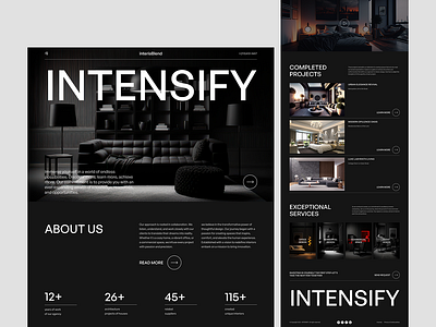 Intensify website design