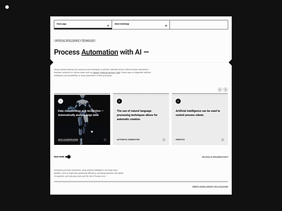 Automation - Website Concept (Carousel) ai blog carousel cms concept design designer landing page minimalist modern portfolio technology ui ux web web design webdesign website