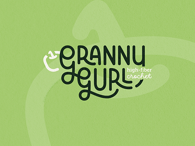 Granny Gurl 🍏 BRANDING REVEAL apple branding crochet fiber artist graphic design illustration linework logo vector visual identity