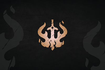 Fire and Blade boardgames fantasy fire gaming graphic design illustration logo sword vector