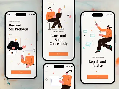 Fillip - Buy. Shop. Repair. 2024 app best design buy and sell app fillip illustrations illustrations new learning app login minimal design onboarding app rahulkumar