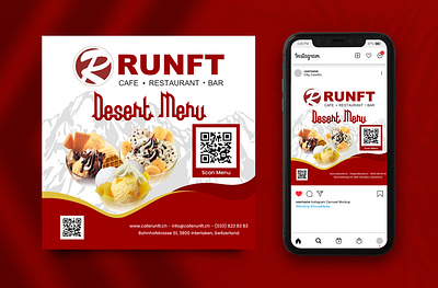 Restaurant Menu Home Page Social Media Design banner branding design graphic design menu post resturant social media social media design social media post design template