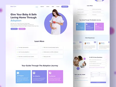 Baby Care Website baby care website babyadoption babyadoption website dashboard figma figma design medical website metarnity website mobile app ui uiux web mockup web ui web ui ux webdesign website website design website template website wireframe wireframe