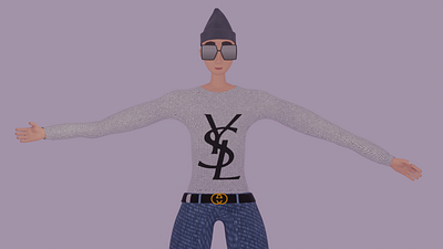 Fashion Man 3d art character modeling digital 3d fan art fashion costume design noai