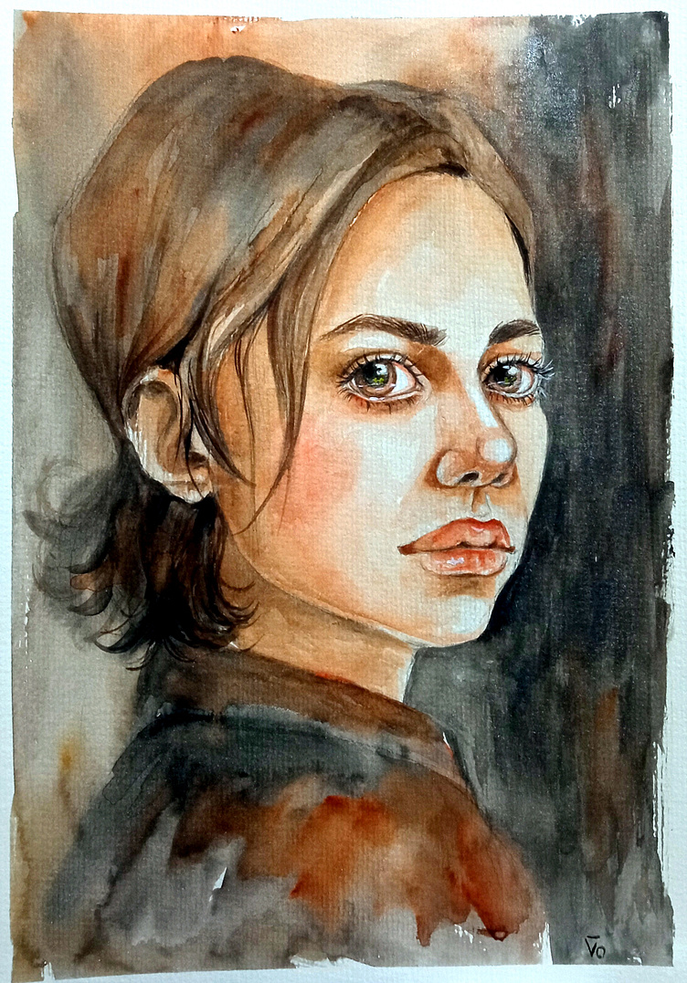 Original Ukrainian watercolor, Woman Portrait, Ukraine People by olia ...