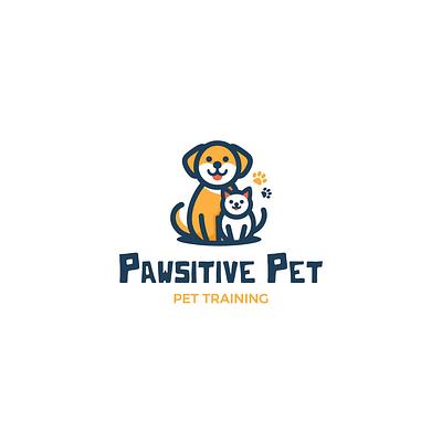 Pawsitive Pet Logo. branding graphic design logo logodesign vet logo